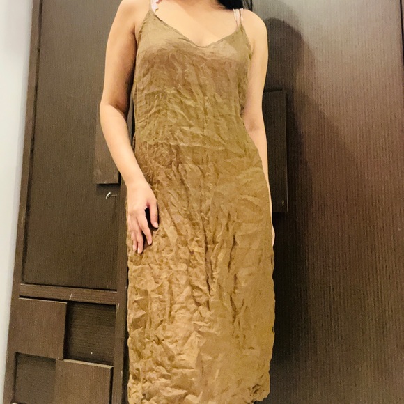 Coffee linen dress - Picture 5 of 5